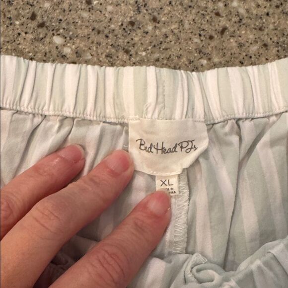 BEDHEAD Mint 3D Stripe Woven Cotton Sateen Pajama Set - Picture 7 of 16